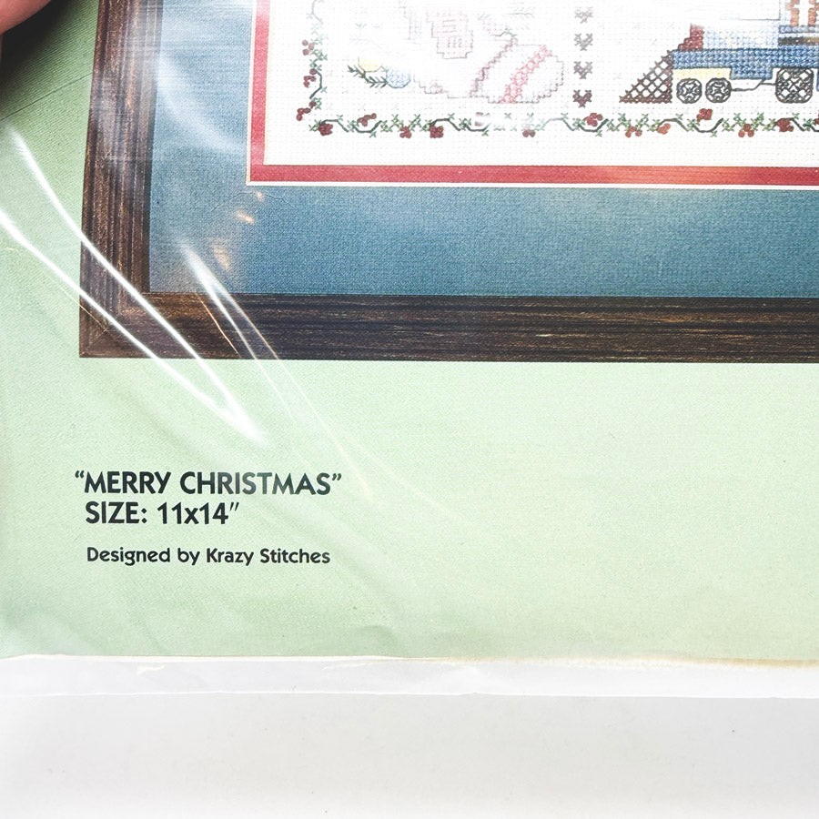 Bucilla Counted Cross Stitch Merry Christmas 82311  (Started)