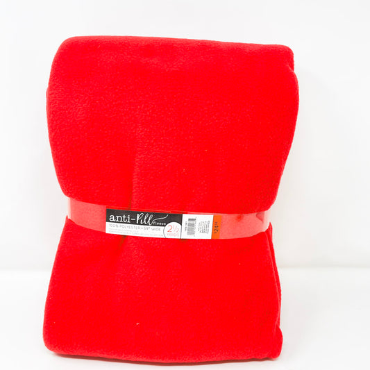 2.5 Yards Red Fleece Fabric