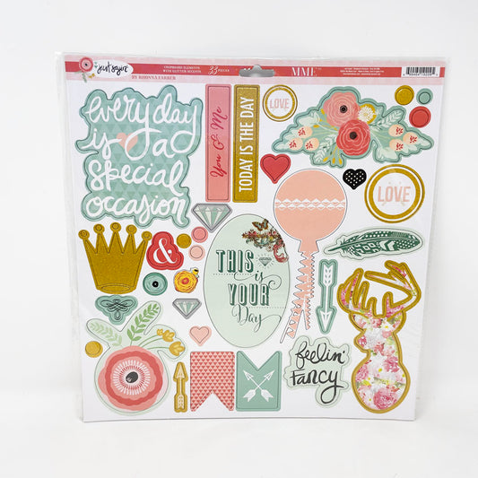 MME Just Sayin' Chipboard Diecuts