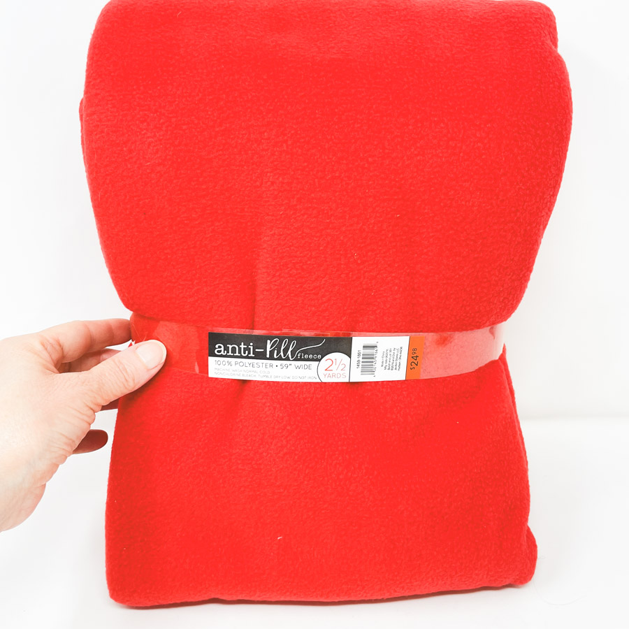 2.5 Yards Red Fleece Fabric