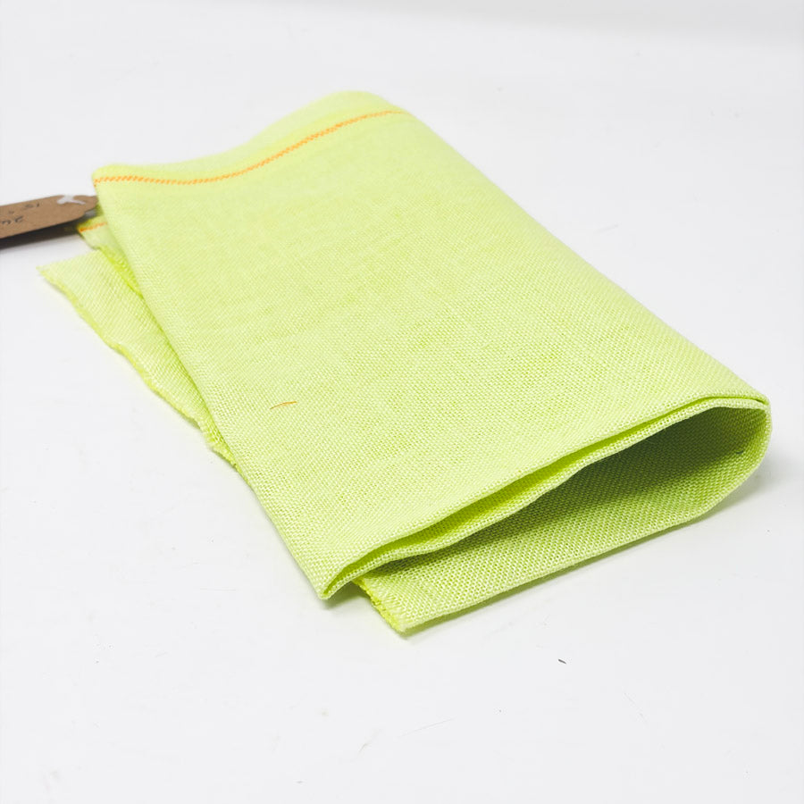 26 Count Soft Bright Yellow Linen Fabric – 15" x 17"