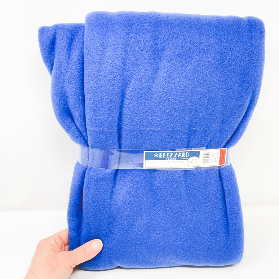 2.5 Yards Blue Fleece Fabric