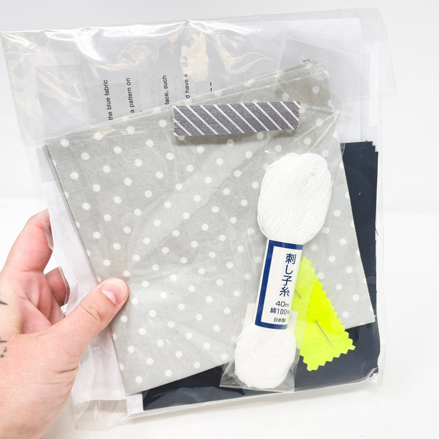 Saké Puppets Sashiko Starter Kit #2: Genki Coasters
