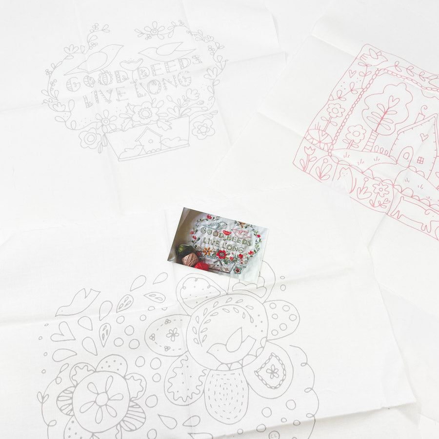 Pre-Printed Embroidery Fabric (only)