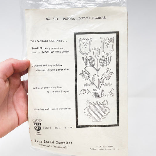 Vintage Jane Snead Embroidery Sampler Kit – Pennsylvania Dutch Floral