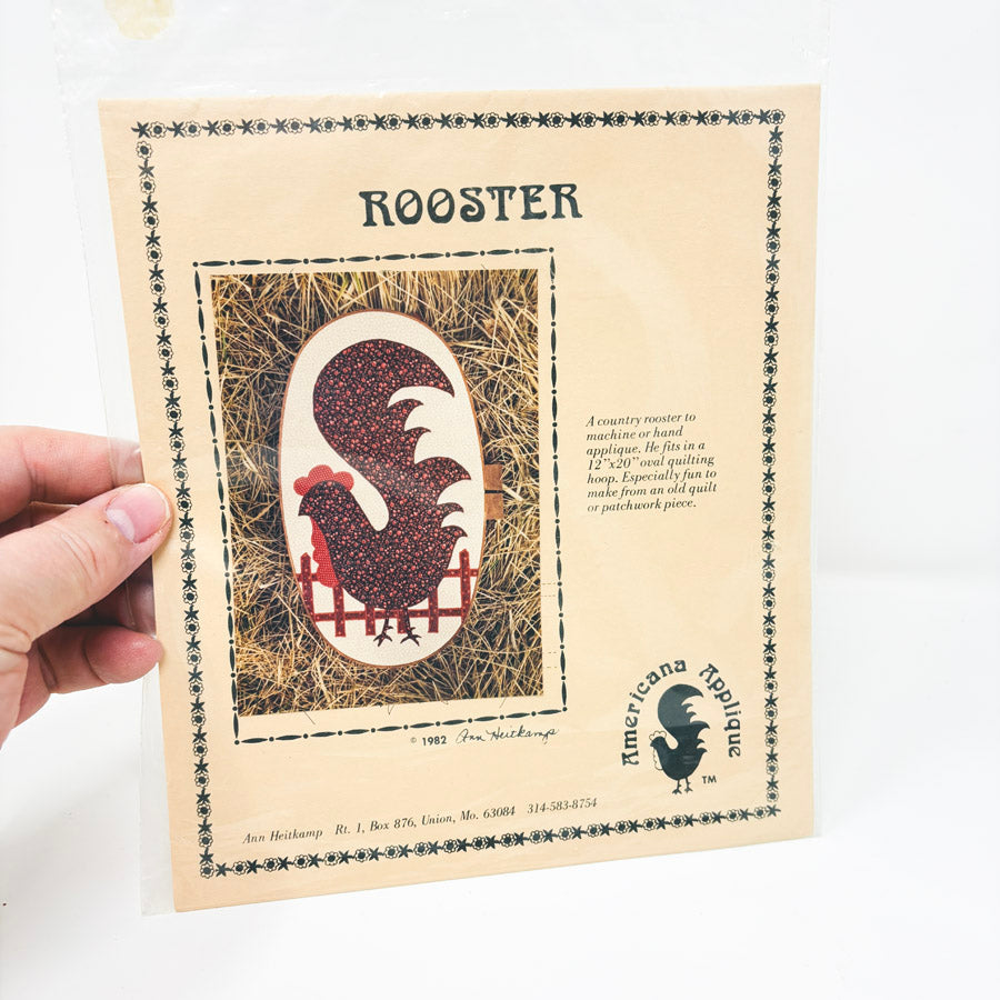Rooster Applique Pattern
