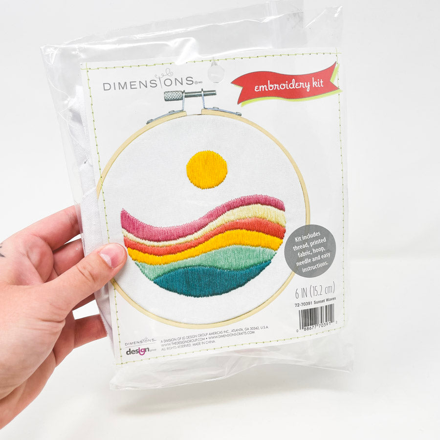 Dimensions 6" Embroidery Kit – Sunset Waves