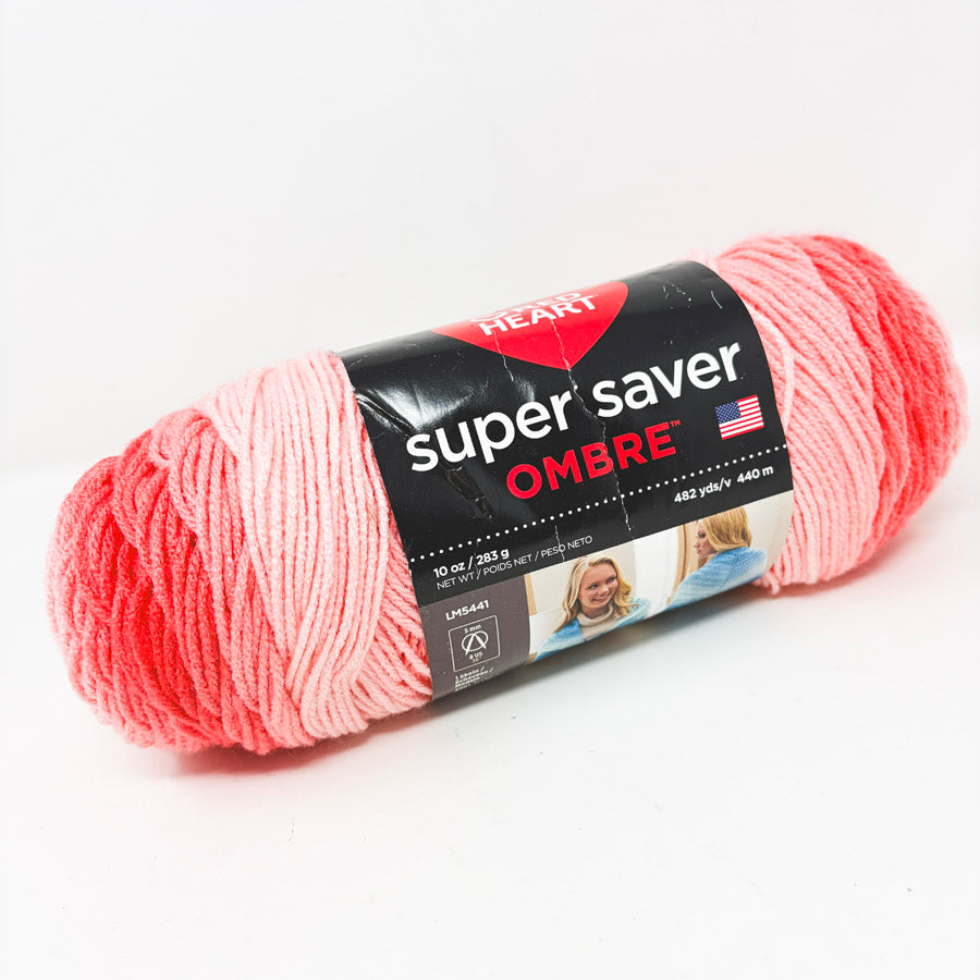 Red Heart Super Saver Ombre Yarn – Sea Coral