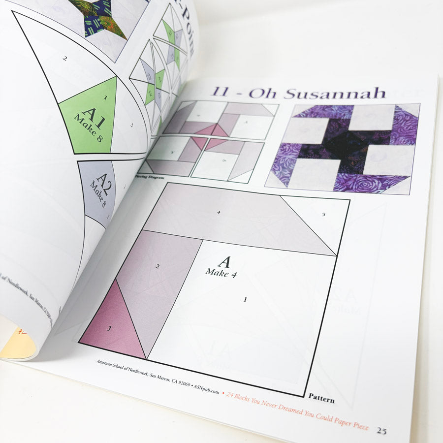 24 Blocks You Never Dreamed You Could Paper Piece by Linda Causee