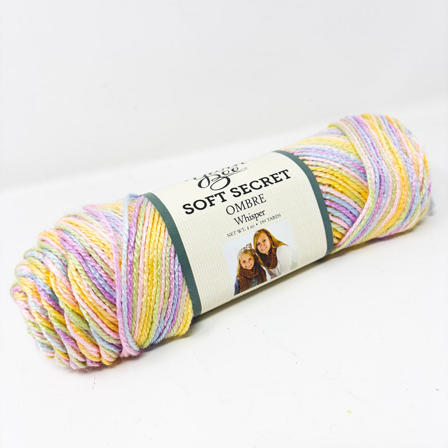 Yarn Bee Soft Secret Ombre Acrylic Yarn – Whisper