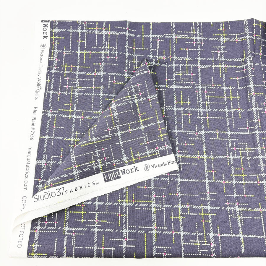 42" x 64" LightworkBlur Plaid Fabric by Studio 37 Fabrics