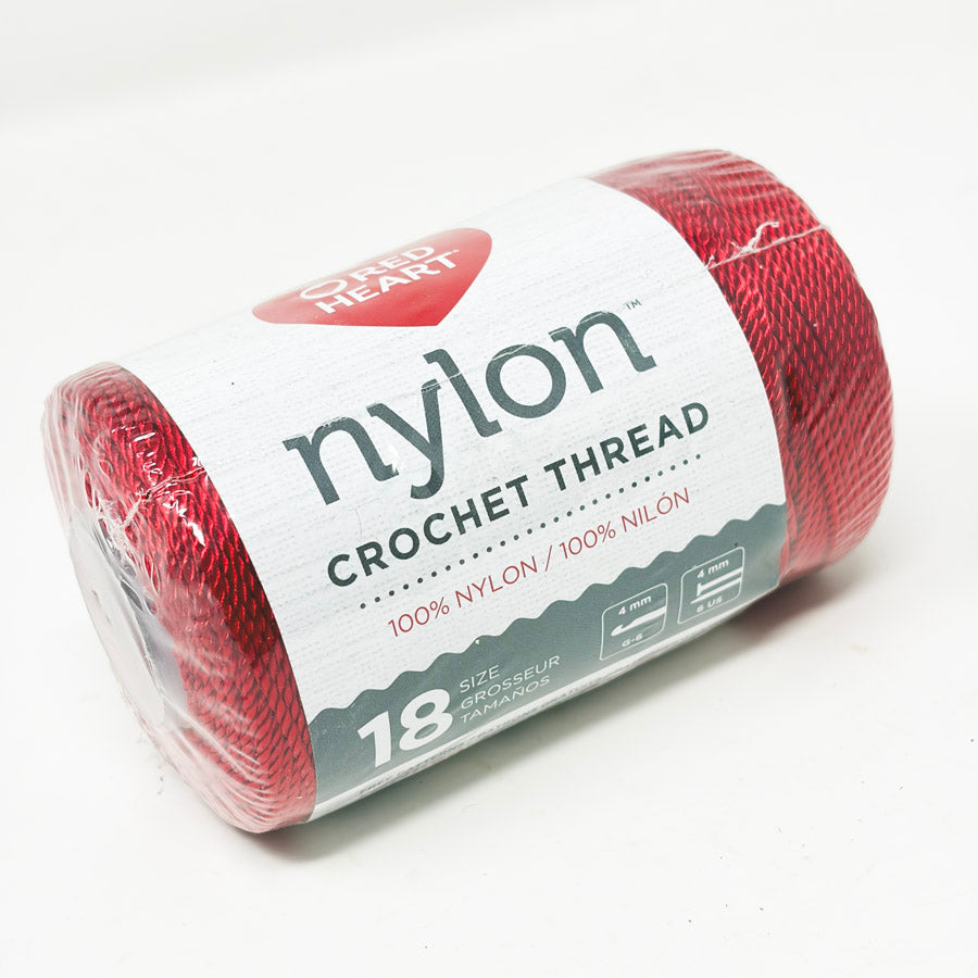 Red Heart Nylon Crochet Thread Size 18 - Red