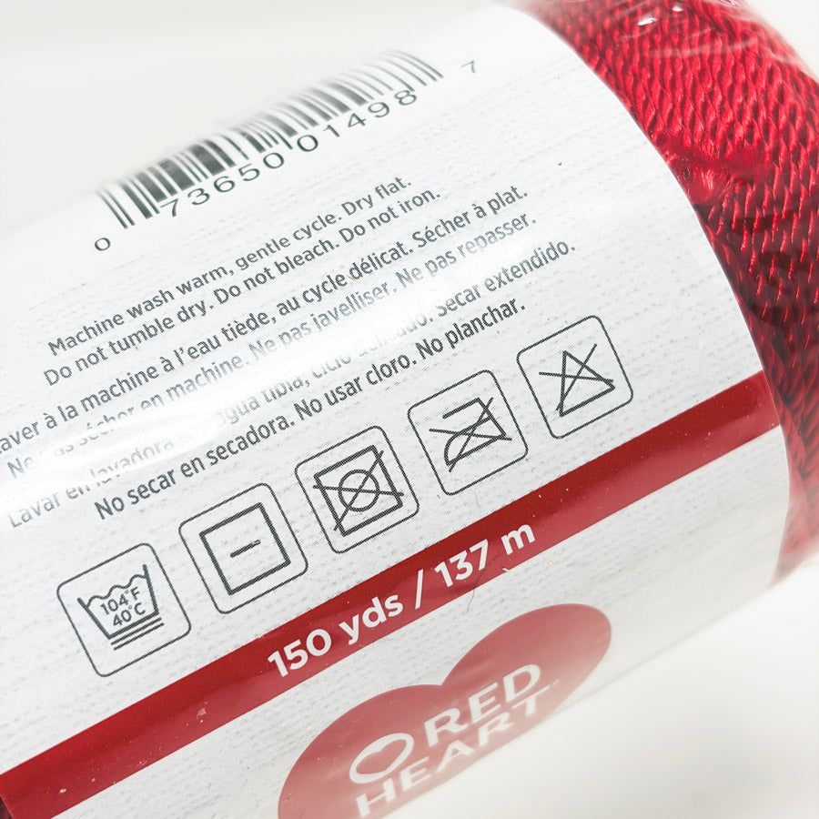 Red Heart Nylon Crochet Thread Size 18 - Red