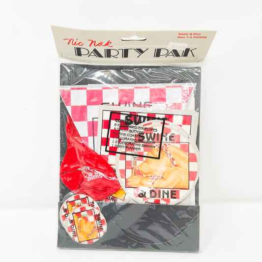 Nic Nak Swine & Dine Party Pack - Party Supply Kit