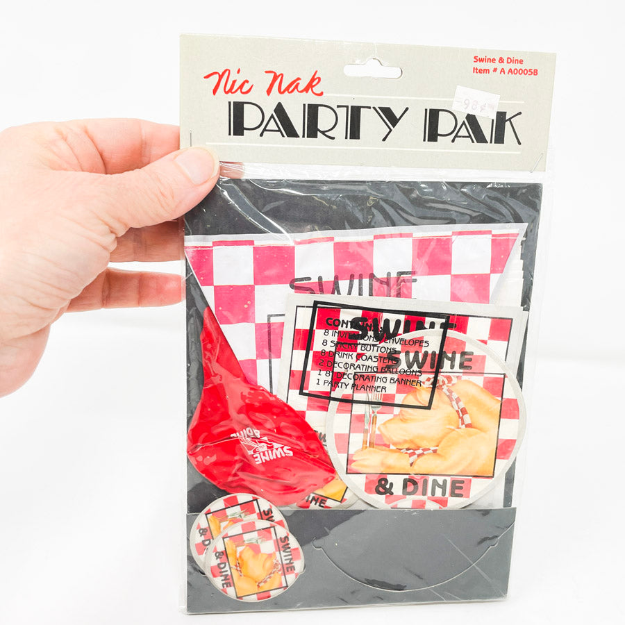 Nic Nak Swine & Dine Party Pack - Party Supply Kit