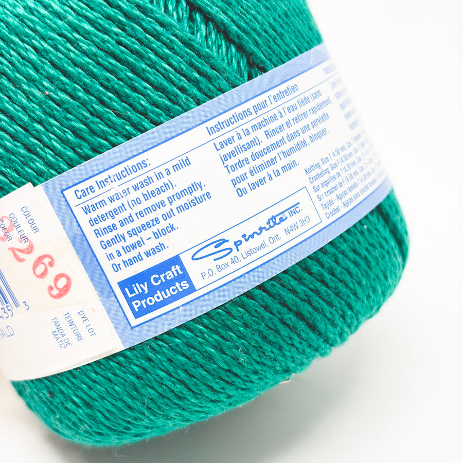 Lily Kountry Kabled Cotton Crochet Yarn - Green