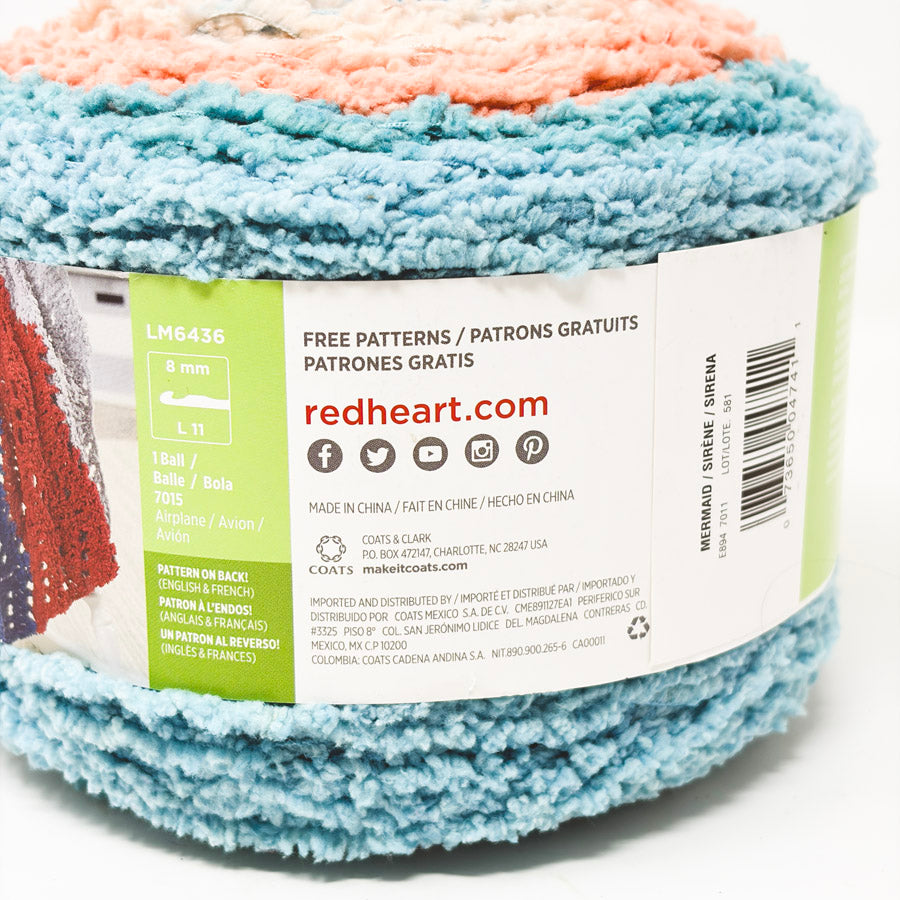 Red Heart Fleece Hugs Polyester Yarn - Mermaid