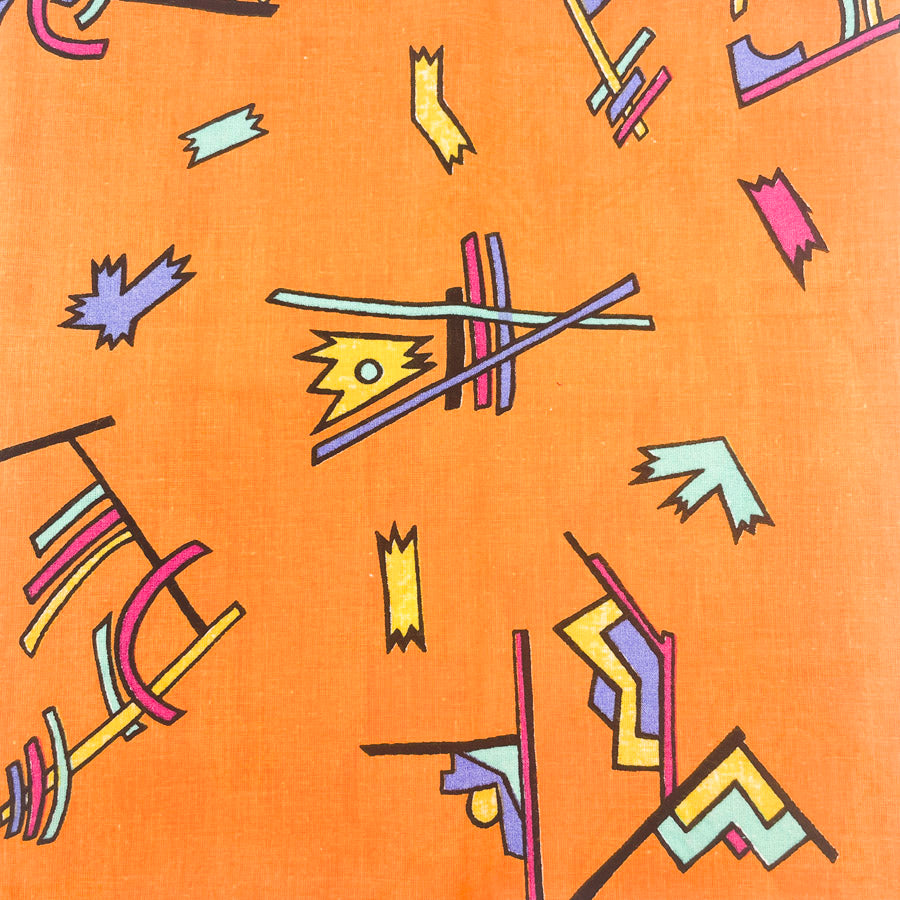 1 Yd x 58" Orange Western Cotton Fabric
