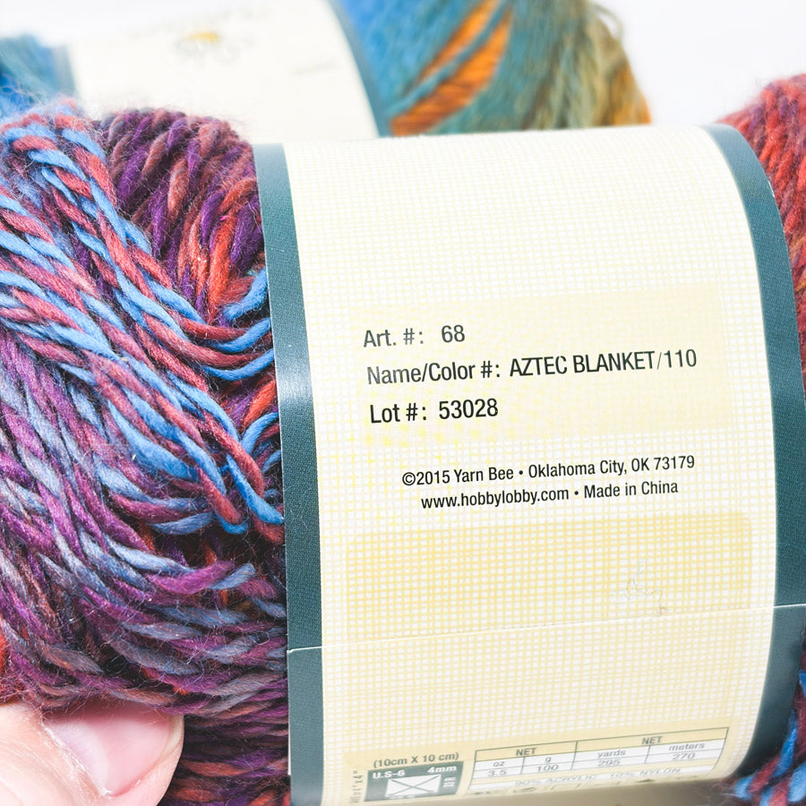 Yarn Bee Caterina Acrylic Yarn – Aztec Blanket (1)