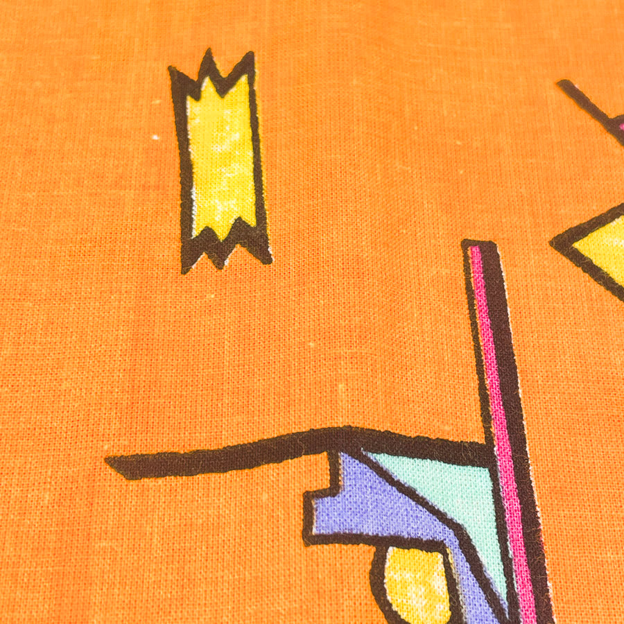 1 Yd x 58" Orange Western Cotton Fabric