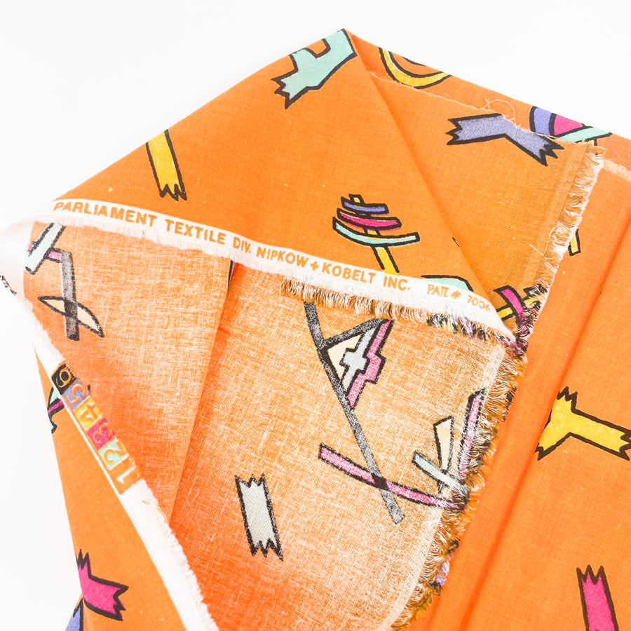 1 Yd x 58" Orange Western Cotton Fabric