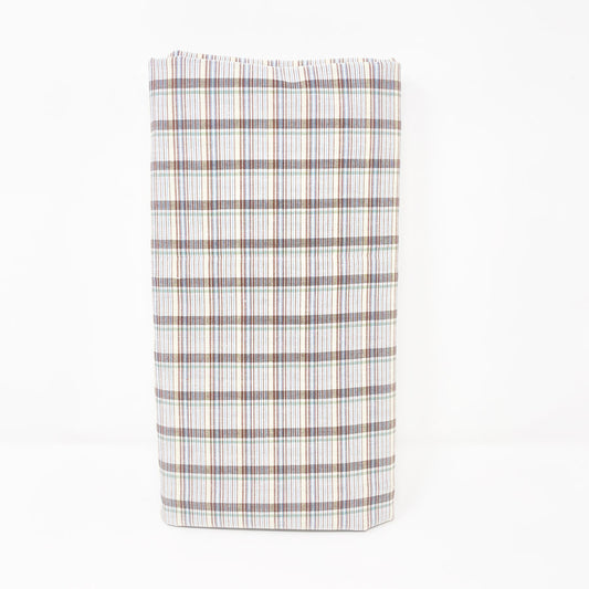 4 Yds x 44" Butter Yellow and Blue Plaid Yarn-Dyed Cotton Fabric