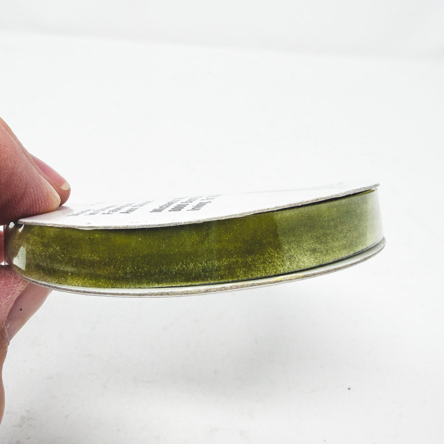 3/8" Olive Green Velvet Ribbon