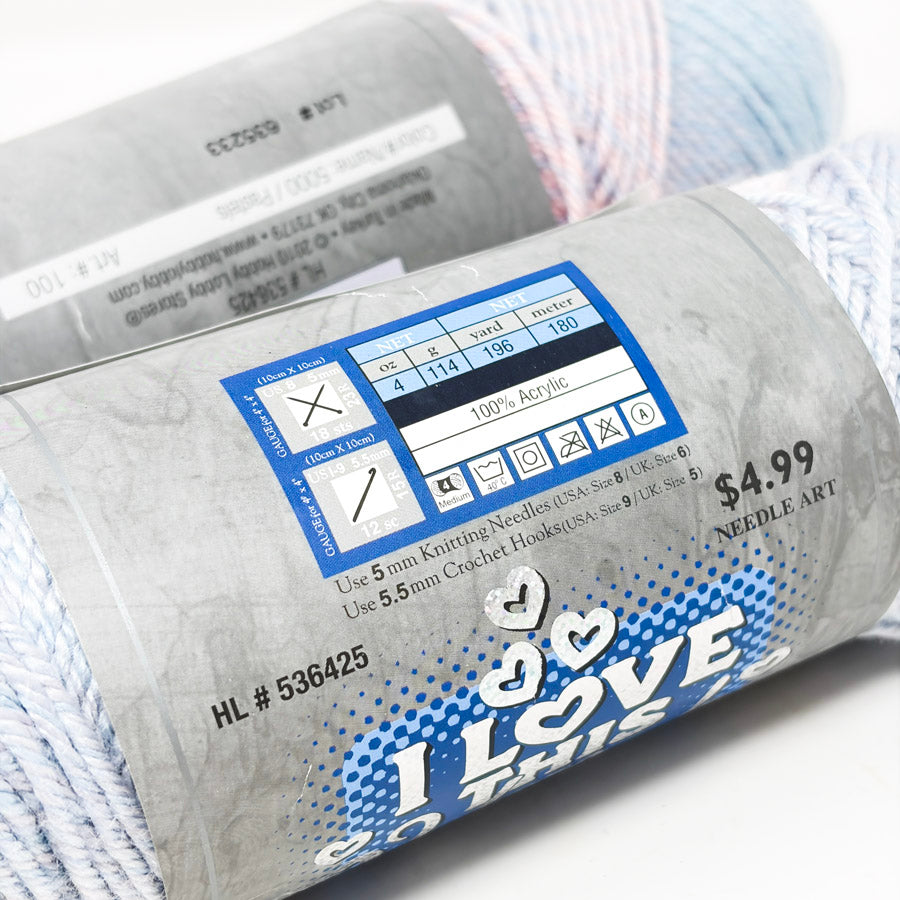 I Love This Yarn Acrylic Yarn – Pastels