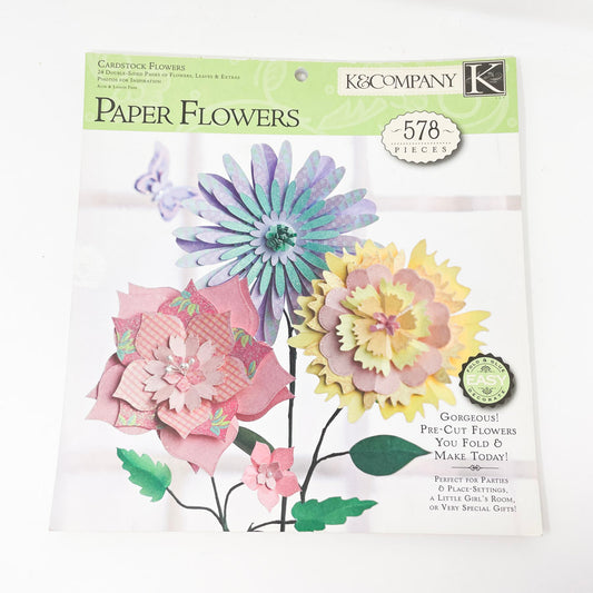K&Company 12" x 12" Paper Pad Precut Cardstock Flowers