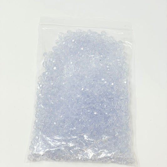 Crystal Clear Round Faceted Beads
