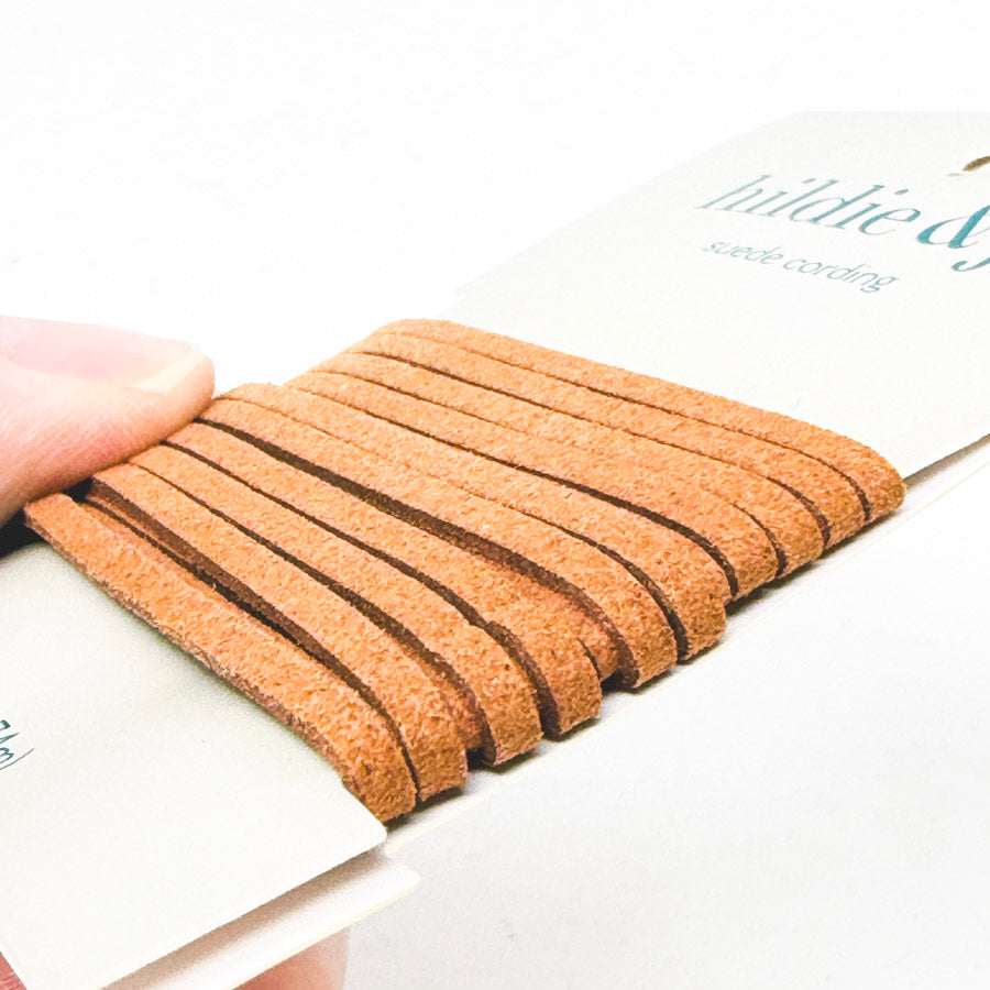 3mm Brown Suede Cording by Hildie & Jo