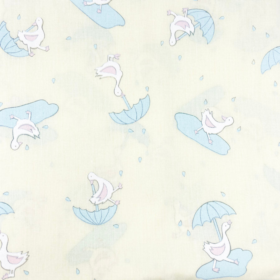 2 Yds x 58" Rainy Day Ducks Cotton Fabric