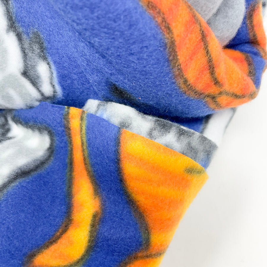 58"x90" - Thick Blue Cat Fleece Fabric