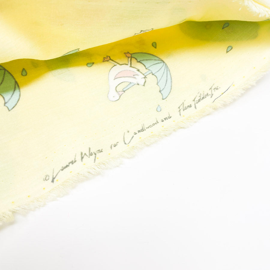 2 Yds x 58" Rainy Day Ducks Cotton Fabric