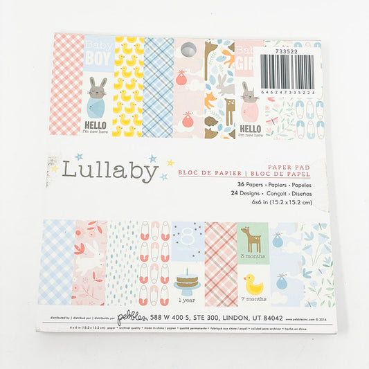 American Crafts Pebbles Lullaby Paper Pad 6x6
