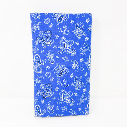 3.75 Yds x 44" Vintage Blue Paisley Cotton by Fabric Traditions