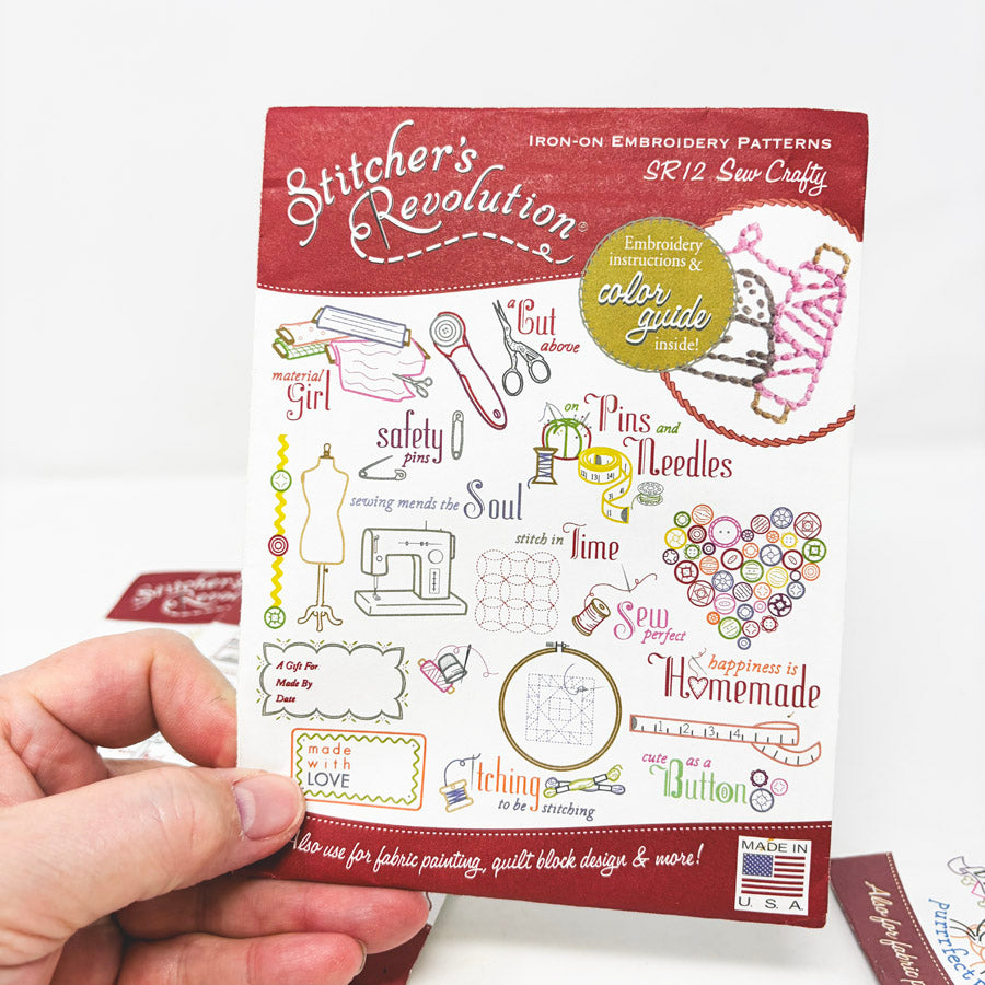 Stitcher's Revolution Iron On Embroidery Pattern