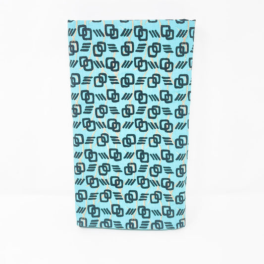 2.75 Yds x 42" Teal Ankara Cotton Fabric