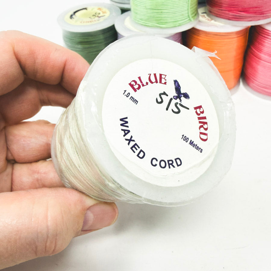 Bright Colors – Blue Bird Wax Cord 1.0 mm/100 yards