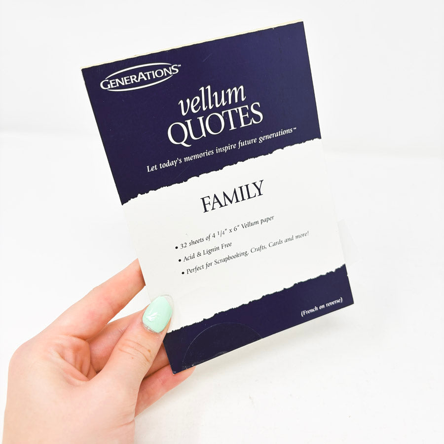 Vellum Quotes Paper by Generations