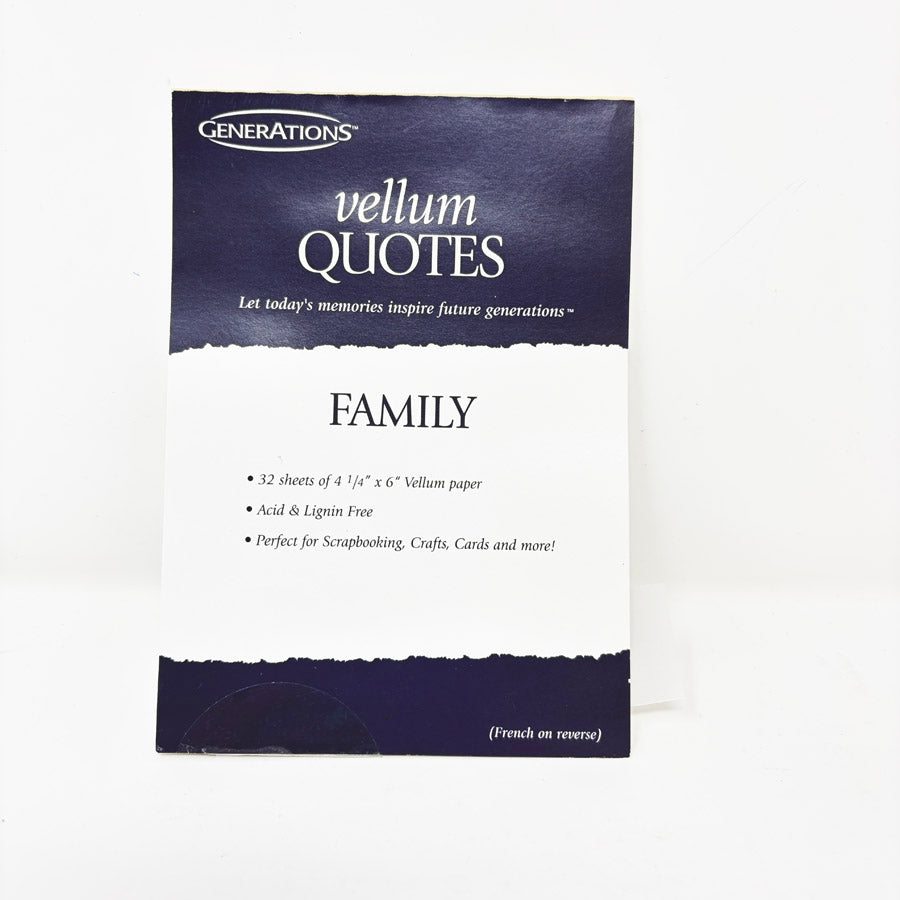 Vellum Quotes Paper by Generations