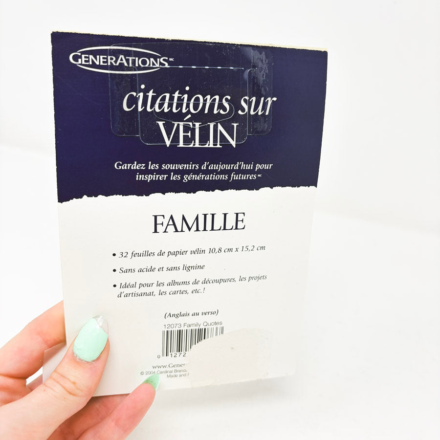 Vellum Quotes Paper by Generations