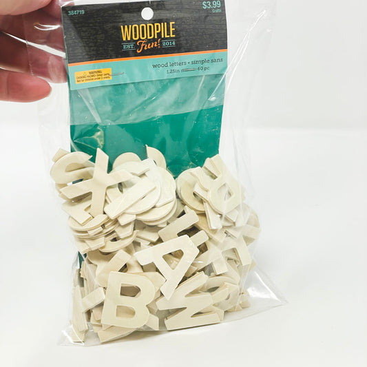Woodpile 1.25" Wood Letters