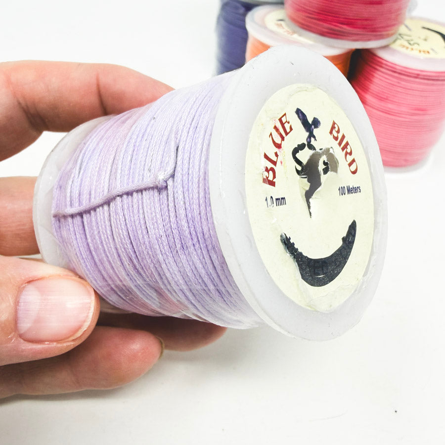 Bright Colors – Blue Bird Wax Cord 1.0 mm/100 yards