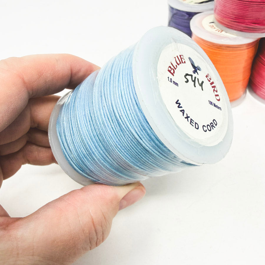 Bright Colors – Blue Bird Wax Cord 1.0 mm/100 yards