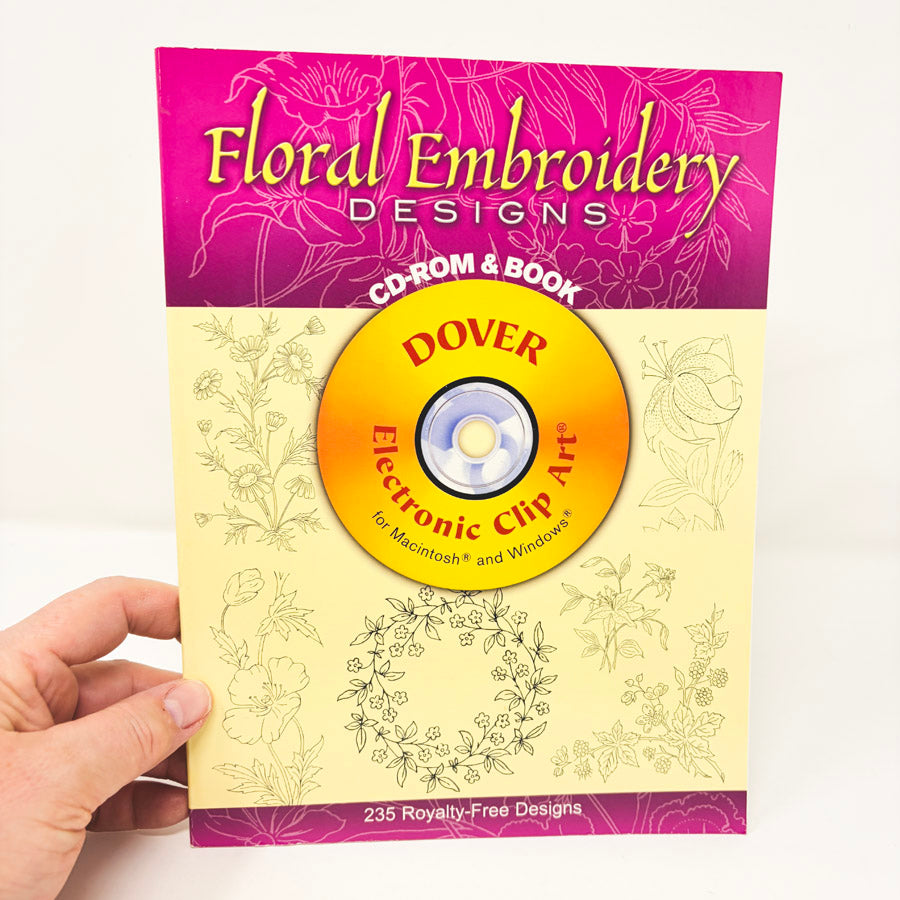 Dover Floral Embroidery Designs Book with CD