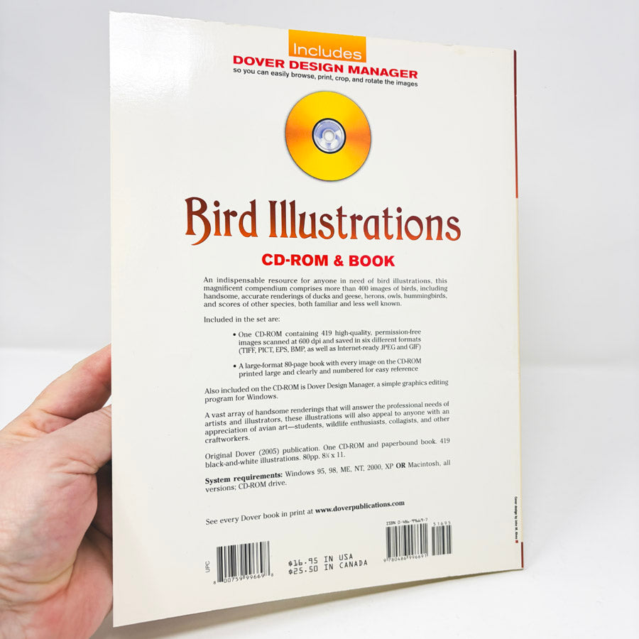 Dover Bird Illustrations Book with CD