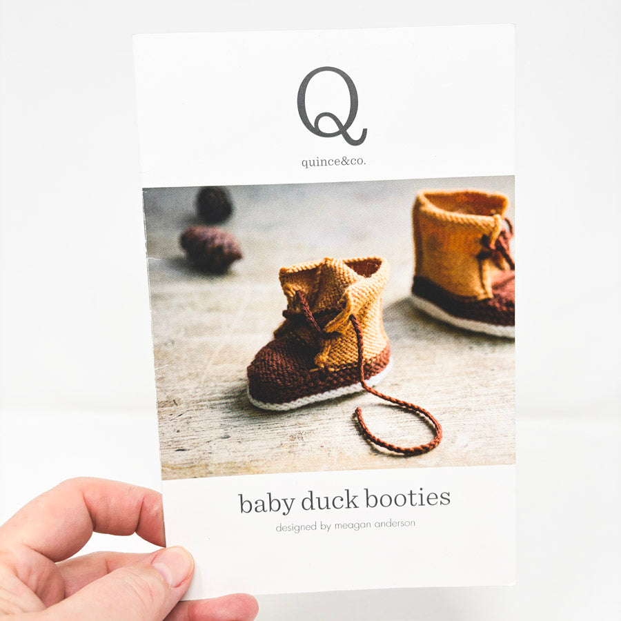 Quince Baby Duck Booties Knitting Pattern Leaflet