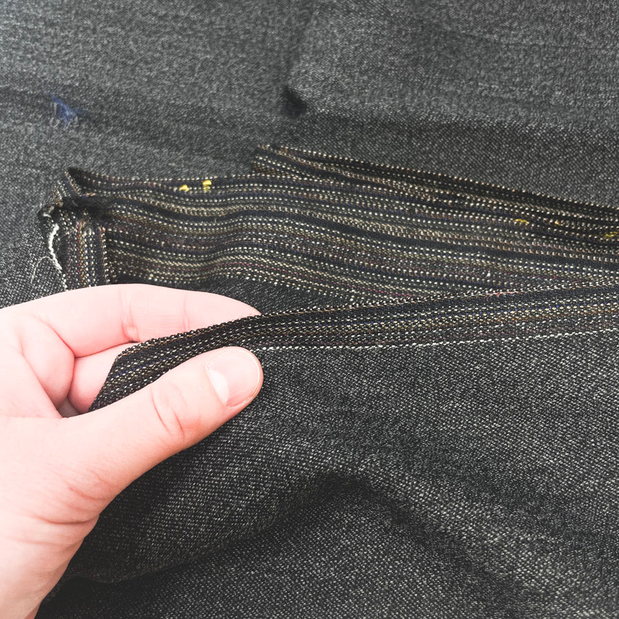 4 Yds x 58" Gray/Black Wool Blend Fabric