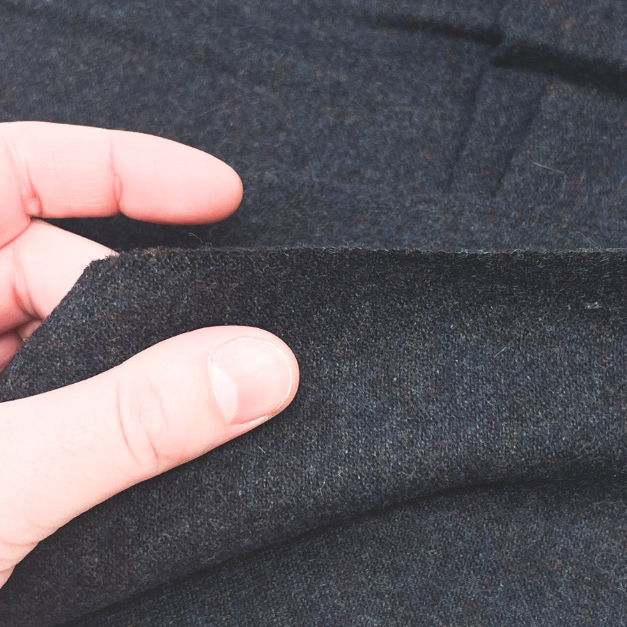 1.75 Yds x 56" Dark Navy Wool Fabric